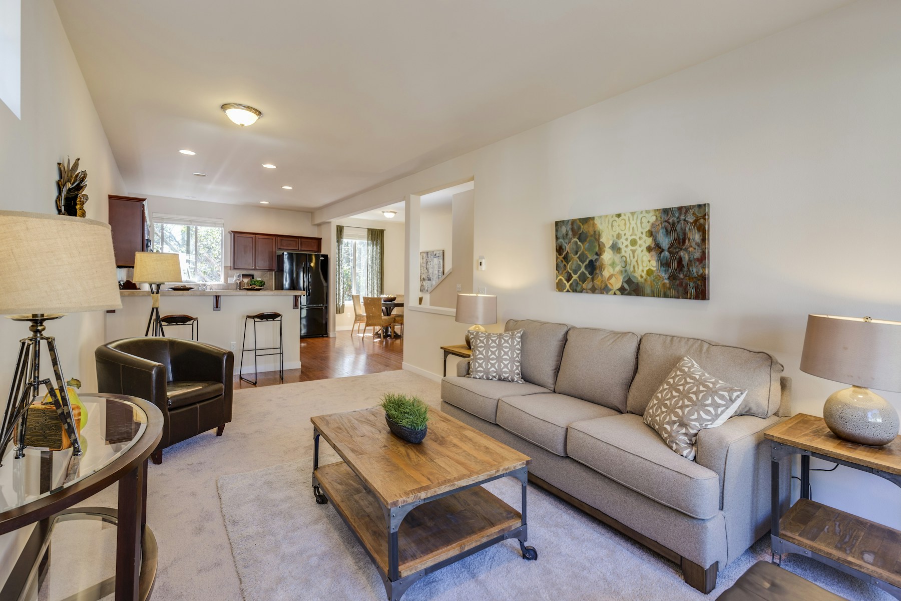 A bright, carefully maintained residential interior